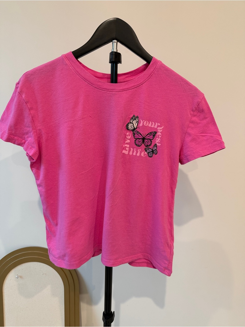 GAP Girls' Hot Pink Butterfly Graphic Tee